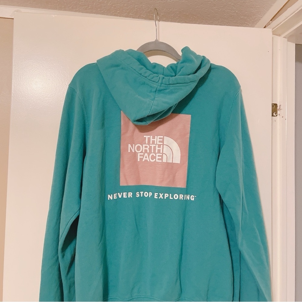 The North Face Teal Pullover Hoodie Size M - Picture 6 of 6